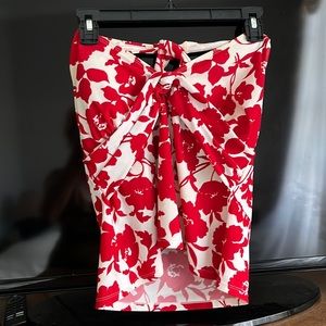 Brand new, beautiful red and white women top.